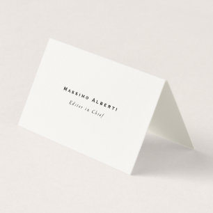 Elegante handtekeningcrème minimalistisch modern visitekaartje