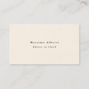 Elegante handtekeningcrème minimalistisch modern visitekaartje