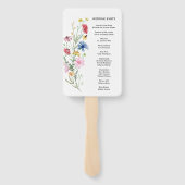 Elegante handventilator met wilde bloemen voor het handwaaier (Achterkant)
