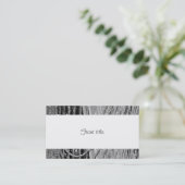 Elegante hangende glazen kralen visitekaartje (Staand voorkant)