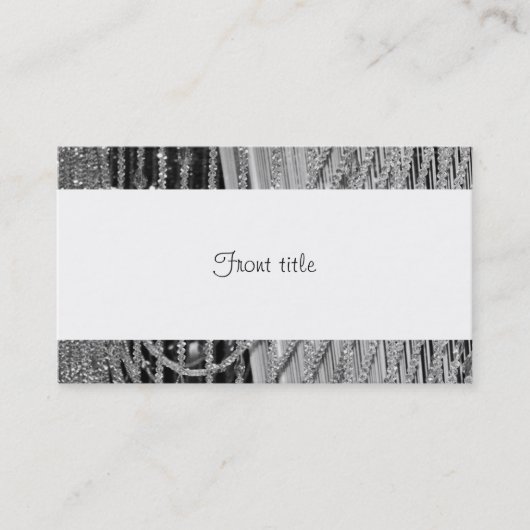 Elegante hangende glazen kralen visitekaartje (Voorkant)