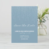 Elegante hangende lichten Save the Date (Staand voorkant)
