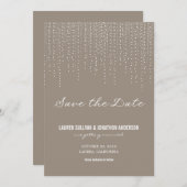 Elegante hangende lichten Save the Date Kaart (Voorkant / Achterkant)