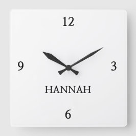 Elegante "HANNAH" gepersonaliseerd Vierkante Klok