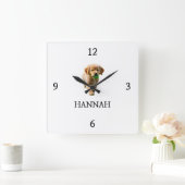 Elegante "HANNAH" gepersonaliseerd Vierkante Klok (Huis)
