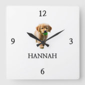 Elegante "HANNAH" gepersonaliseerd Vierkante Klok (Voorkant)