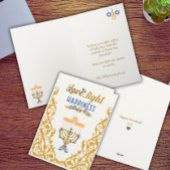 Elegante Hanukka-menora Kaart