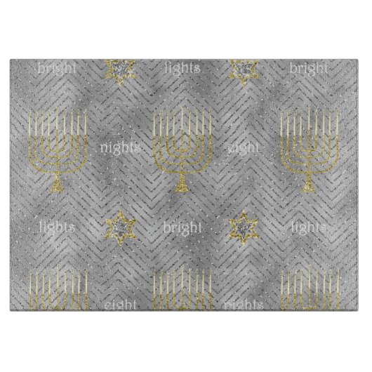 Elegante Hanukka-menorahen Snijplank (Voorkant)
