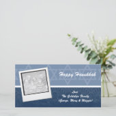 Elegante Hanukkah-foto-kaarten Feestdagenkaart (Staand voorkant)