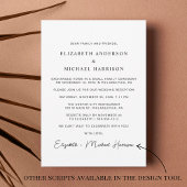 Elegante Happily Ever After Foto Bruiloftsreceptie Aankondiging