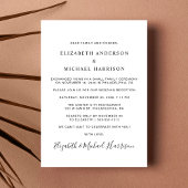 Elegante Happily Ever After Foto Bruiloftsreceptie Aankondiging