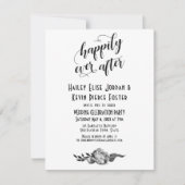 Elegante 'Happily Ever After'-Pioenrozen Trouwfees Kaart (Voorkant)