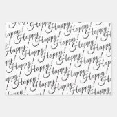 elegante HAPPY-belettering! | Inpakpapier Vel (Voorkant 2)