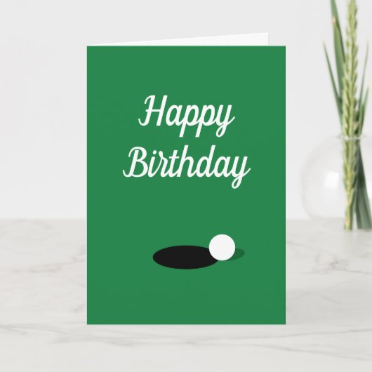 Elegante Happy Birthday golfkaart voor golfer Kaart (Voorkant)