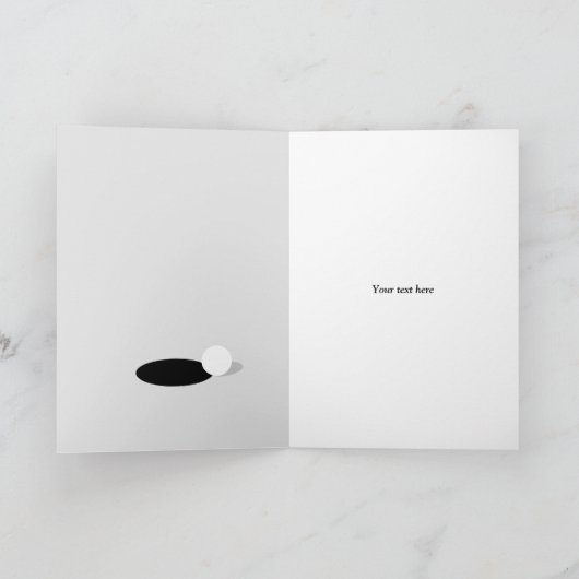 Elegante Happy Birthday golfkaart voor golfer Kaart (Binnen)