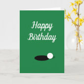 Elegante Happy Birthday golfkaart voor golfer Kaart (Gele Bloem)