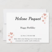 Elegante Happy Birthday Kaart (Voorkant)