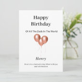 Elegante Happy Birthday Kaart (Staand voorkant)