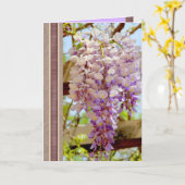 Elegante Happy Birthday Kaart met Glicinia Flower (Gele Bloem)