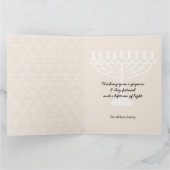 Elegante Happy Chanoeka Groeten Kaart (Binnen)