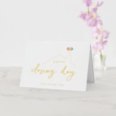 Elegante Happy Closing Day Real Estate Folie Wenskaart (Orchidee)