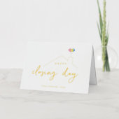 Elegante Happy Closing Day Real Estate Folie Wenskaart (Voorkant)
