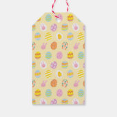 Elegante Happy Easter Painted Eggs Zacht Geel Cadeaulabel (Achterkant)