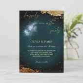 Elegante "Happy Ever After Party" huwelijksfeest Kaart (Staand voorkant)