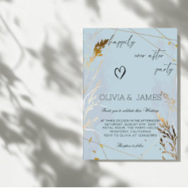 Elegante "Happy Ever After Party" huwelijksfeest Kaart