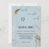 Elegante "Happy Ever After Party" huwelijksfeest Kaart (Voorkant)