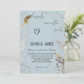 Elegante "Happy Ever After Party" huwelijksfeest Kaart (Staand voorkant)