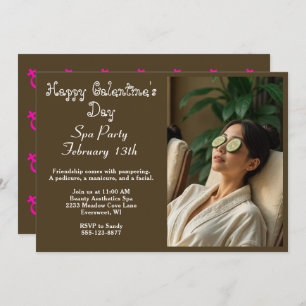 Elegante Happy Galentine's Day Spa Party Uitnodigi