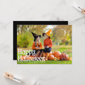 Elegante Happy Halloween foto Halloween Kaart (Voorkant / Achterkant in situ)