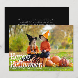 Elegante Happy Halloween foto Halloween Kaart