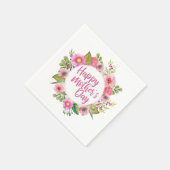 Elegante Happy Moederdag Floral | Servet (Hoek)