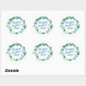 Elegante Happy Moederdag Floral Sticker Seal (Vel)