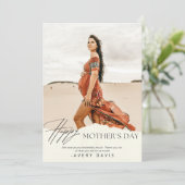 Elegante Happy Moederdag fotokaart Kaart (Staand voorkant)