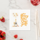 Elegante Happy New Year Champagne Party servetten (Insitu)