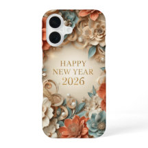 elegante happy new year telefoonhoesje