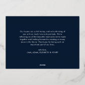 Elegante Happy Thanksgiving-scripttypografie Foto Folie Feestdagenkaart (Achterkant)