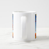 Elegante Happy Thanksgiving Turkije Grote Koffiekop (Achterkant)