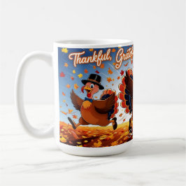 Elegante Happy Thanksgiving Turkije Koffiemok