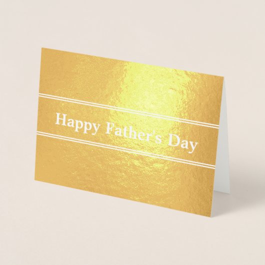 Elegante Happy Vaderdag Folie Kaarten (Voorkant)