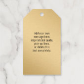 Elegante Happy Valentijnsdag Folie Hart Cadeaulabels (Achterkant)