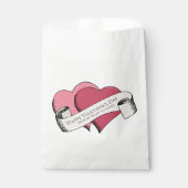 Elegante Happy Valentine's Day Pink Hearts Bedankzakje (Voorkant)