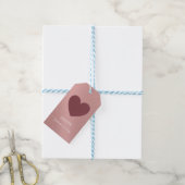 Elegante Happy Valentine's Day Roos Gold Glitter Cadeaulabel (Met Touw)