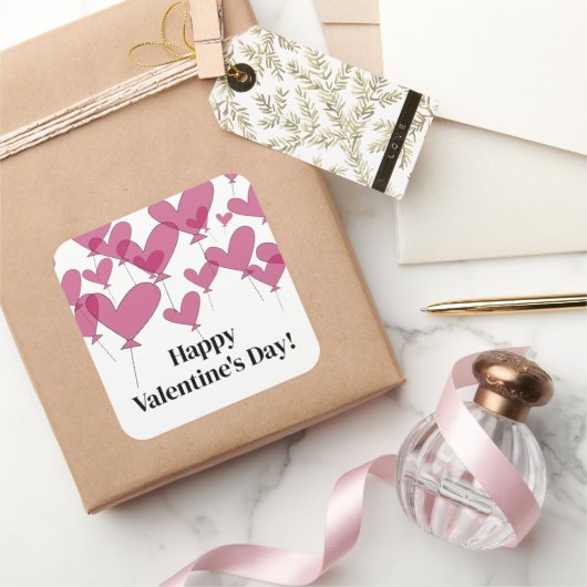 Elegante Happy Valentine's Day stickers (Geschenken)