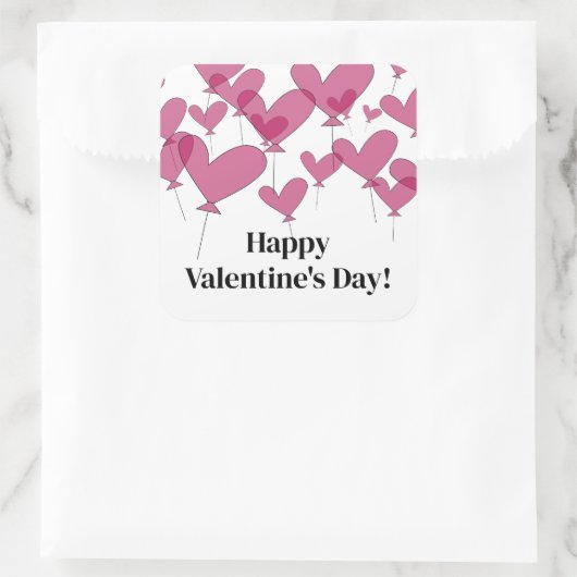 Elegante Happy Valentine's Day stickers (Tas)