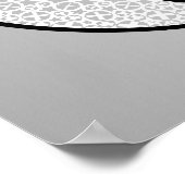 Elegante harmonie - ingewikkelde rode en witte Yin Poster (Hoek)