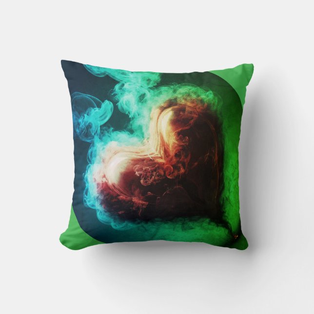 Elegante Harmony: Zwart en Rood een kraanchinees Kussen (Voorkant)